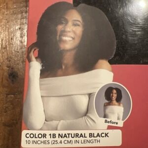 Curlkalon Kinky Curly 10" Clip-In Natural Black Hair Extension - 9ct